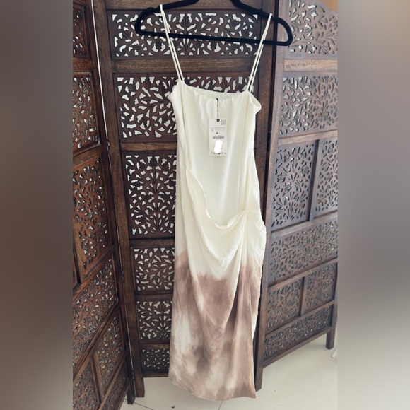 Zara limited eidtion draped slit midi dress - Picture 9 of 10